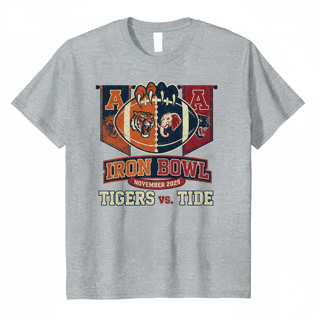 Camiseta Auburn Tigers Football Iron Bowl Vs Alabama Crimson Tide 2025 - Durabilidad y Estilo Inigualables