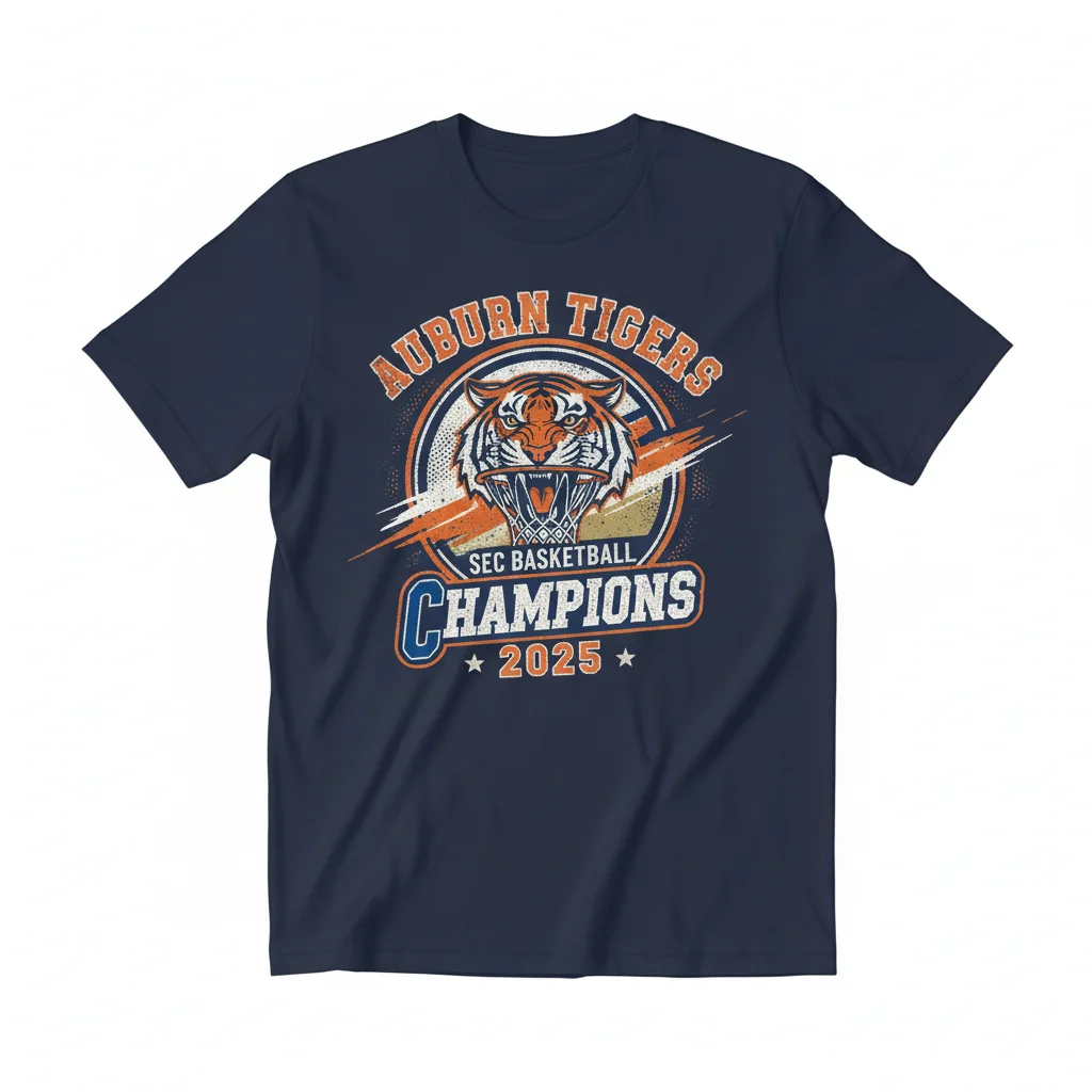 Auburn Tigers SEC Men’s Basketball Champions 2025 Shirt – Unrivaled Comfort & Lasting Victory