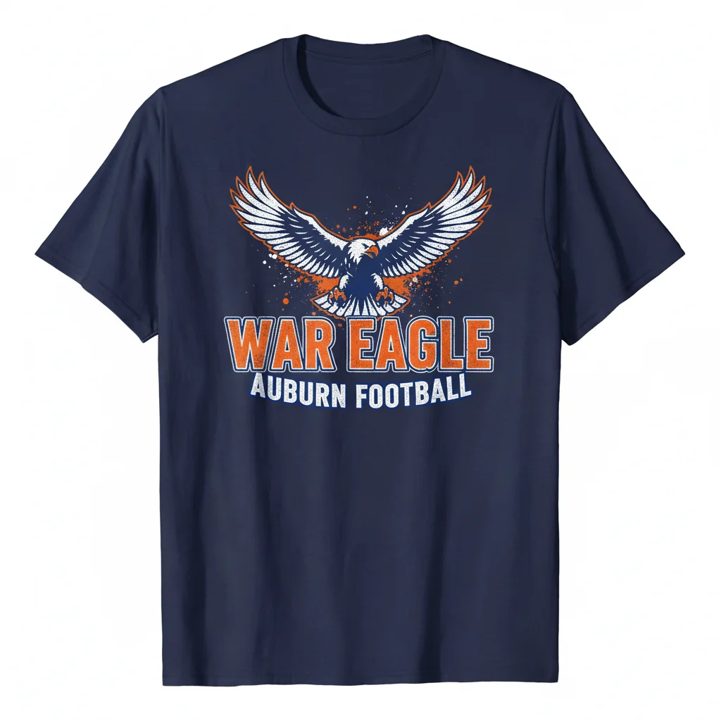 Auburn Tigers War Eagle Football T-Shirt - NCAA Fan Apparel