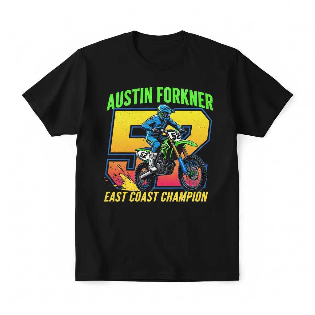 Austin Forkner AF52 #52 East Coast Champion Essential Motocross Supercross T-Shirt