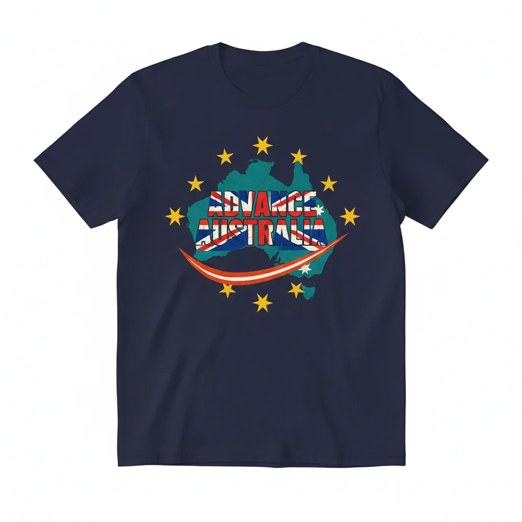 Aussie Spirit: 'Advance Australia Fair' Flag Art Tee