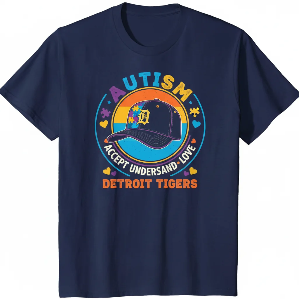 Detroit Tigers Autism Acceptance Tee: Love & Understanding