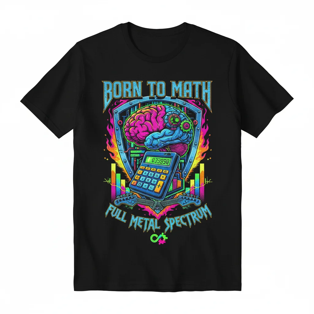 Autism Awareness: Born to Math, Full Metal Spectrum Tee