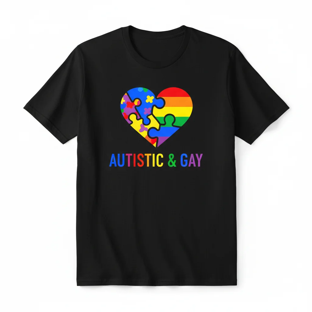 Celebrate Identity: The "Autistic and Gay" Essential Tee