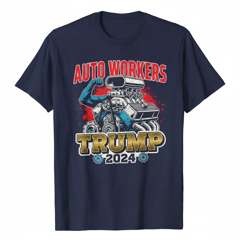 Auto Workers for Trump 2024 Shirt - Support Donald Trump Political Campaign Tee