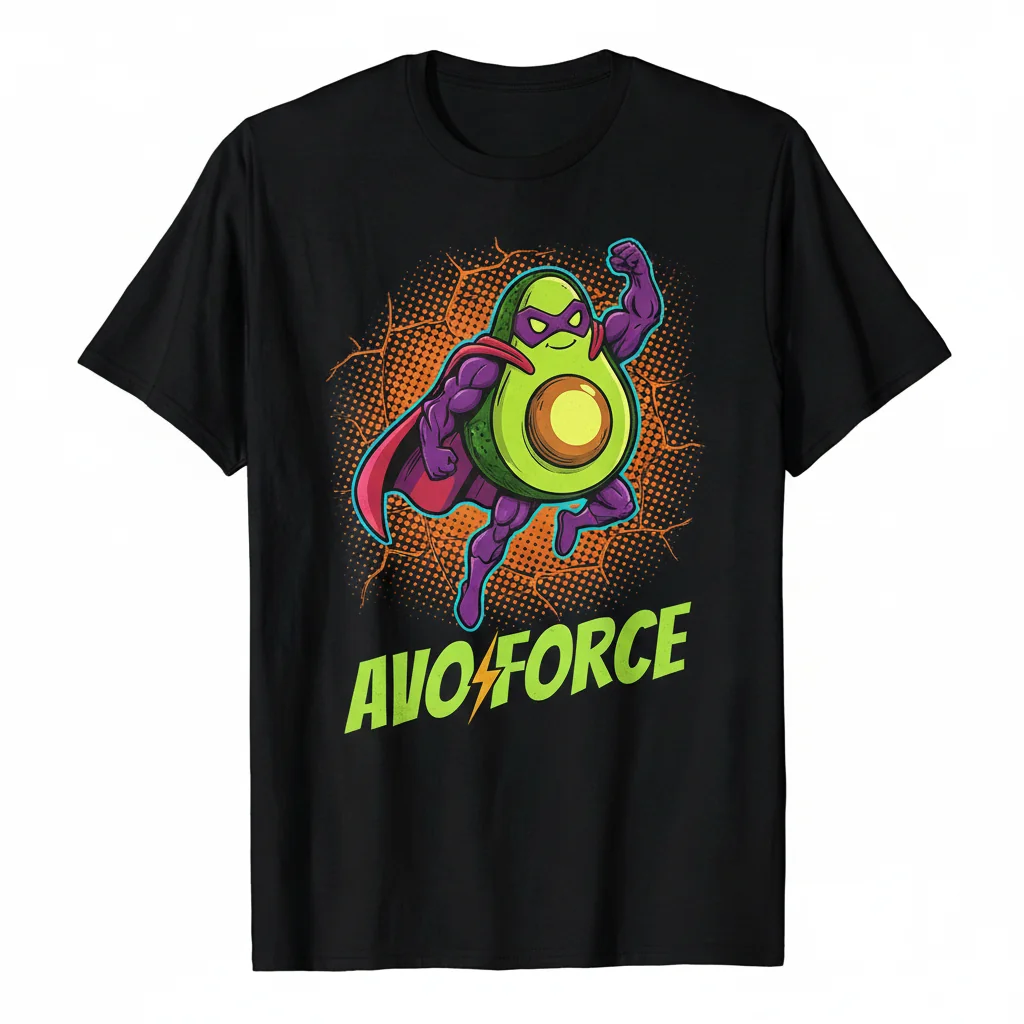 Avocado Superhero: The Durable, Fade-Resistant Essential T-Shirt