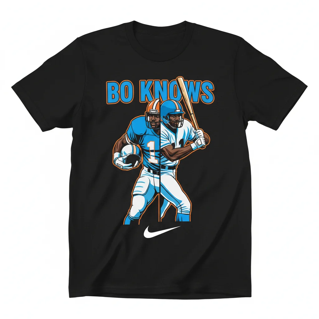 Bo Knows Nike Shirt | Vintage 90s Style Graphic Tee | Retro Sports T-Shirt
