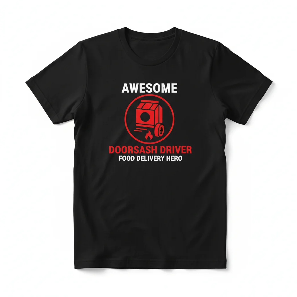 Awesome DoorDash Driver Essential T-Shirt - Food Delivery Service Appreciation Tee