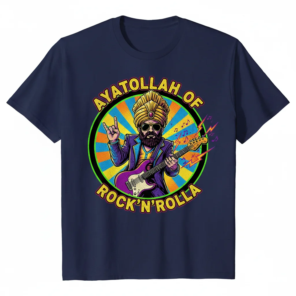 Ayatollah of Rock'n'Rolla T-Shirt – Premium 100% Cotton, Rock Music Graphic Tee