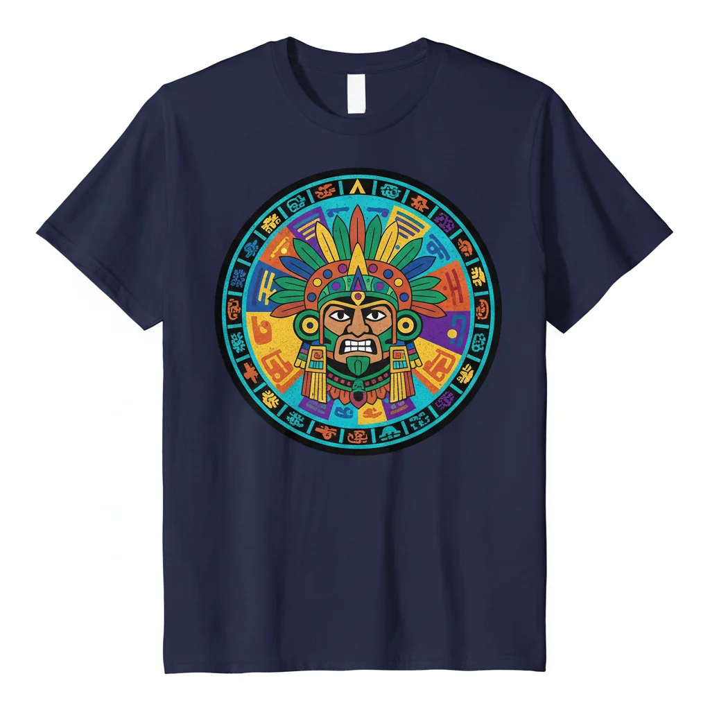 Aztec Warrior Man Chicano Mexican Calendar Essential T-Shirt