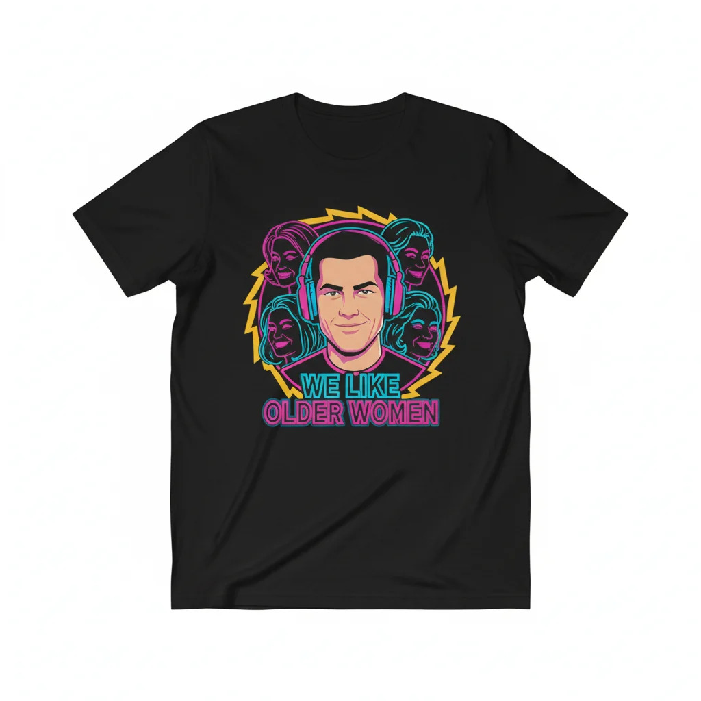 Aztecross 'We Like Older Women' Premium Graphic Tee