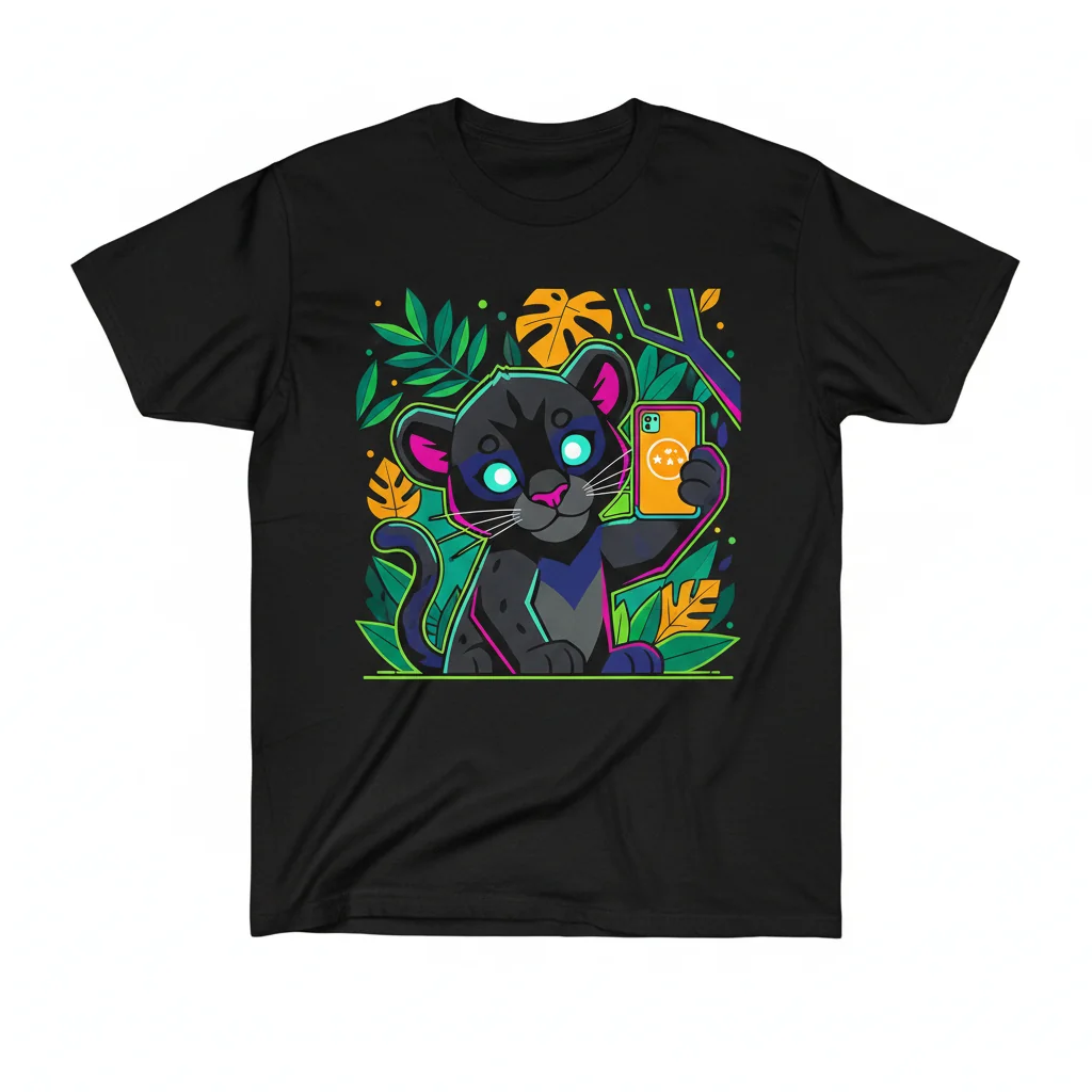 Baby Black Cougar Selfie Essential Tee