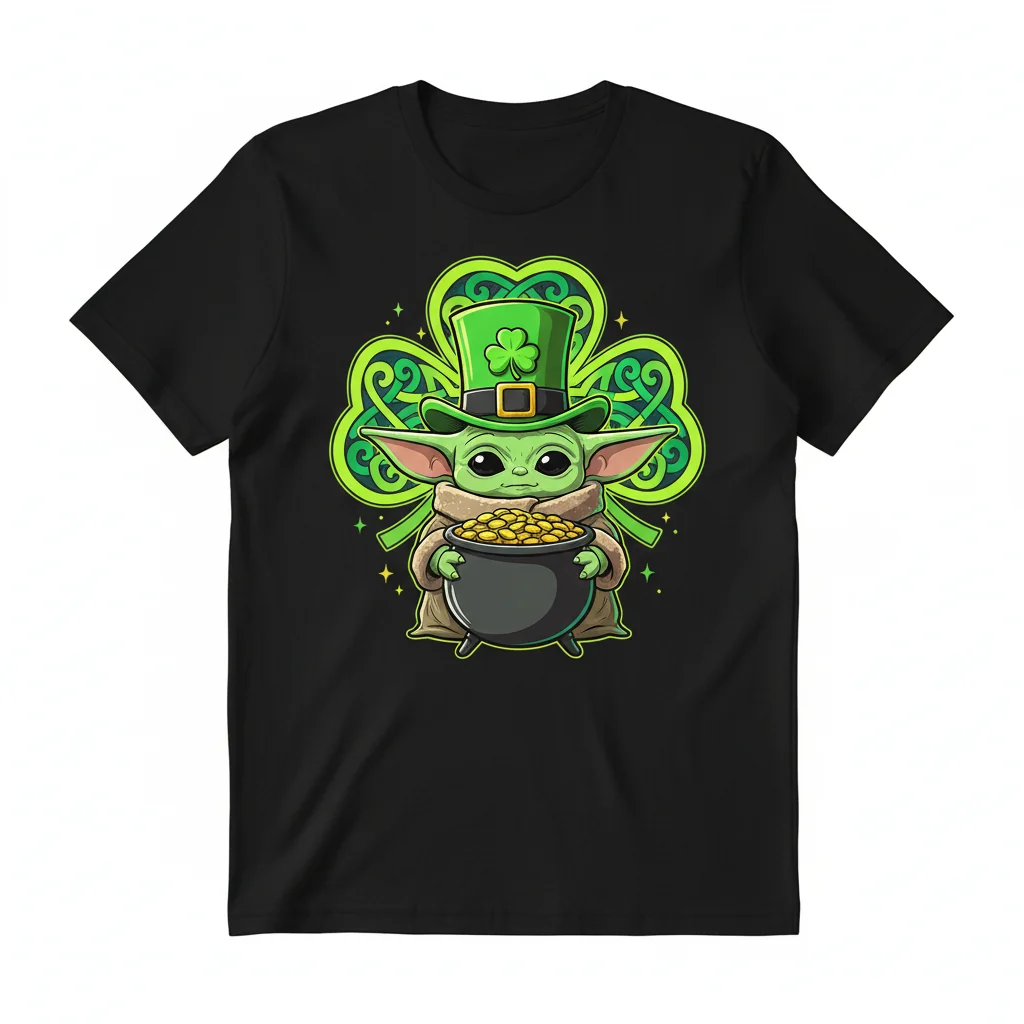 Celebrate St. Patrick's Day with Our Lucky Baby Yoda Shamrock Tee