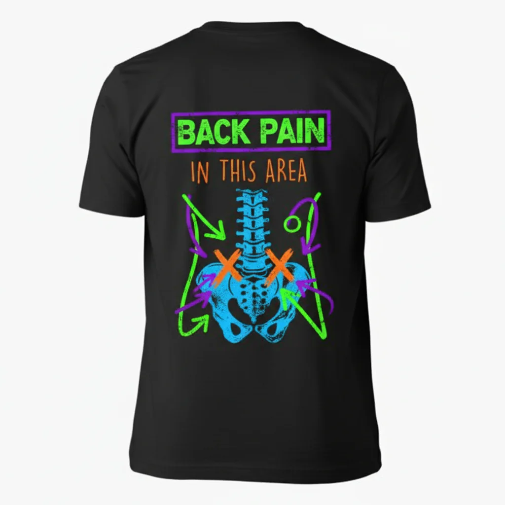 The "Back Pain in this Area" Essential Tee: A Tribute to Resilience