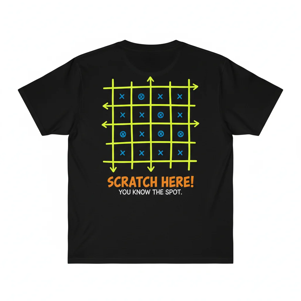 Camiseta Premium 'Scratch My Back' com Grade Coçadora – T-Shirt Essencial para Pais