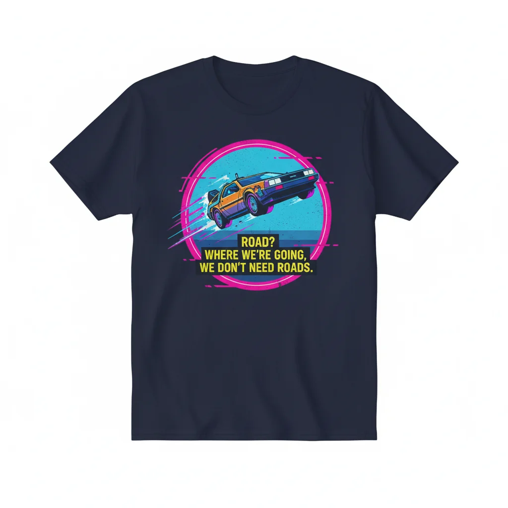 DeLorean Time Machine Meme T-Shirt: Iconic Style That Lasts