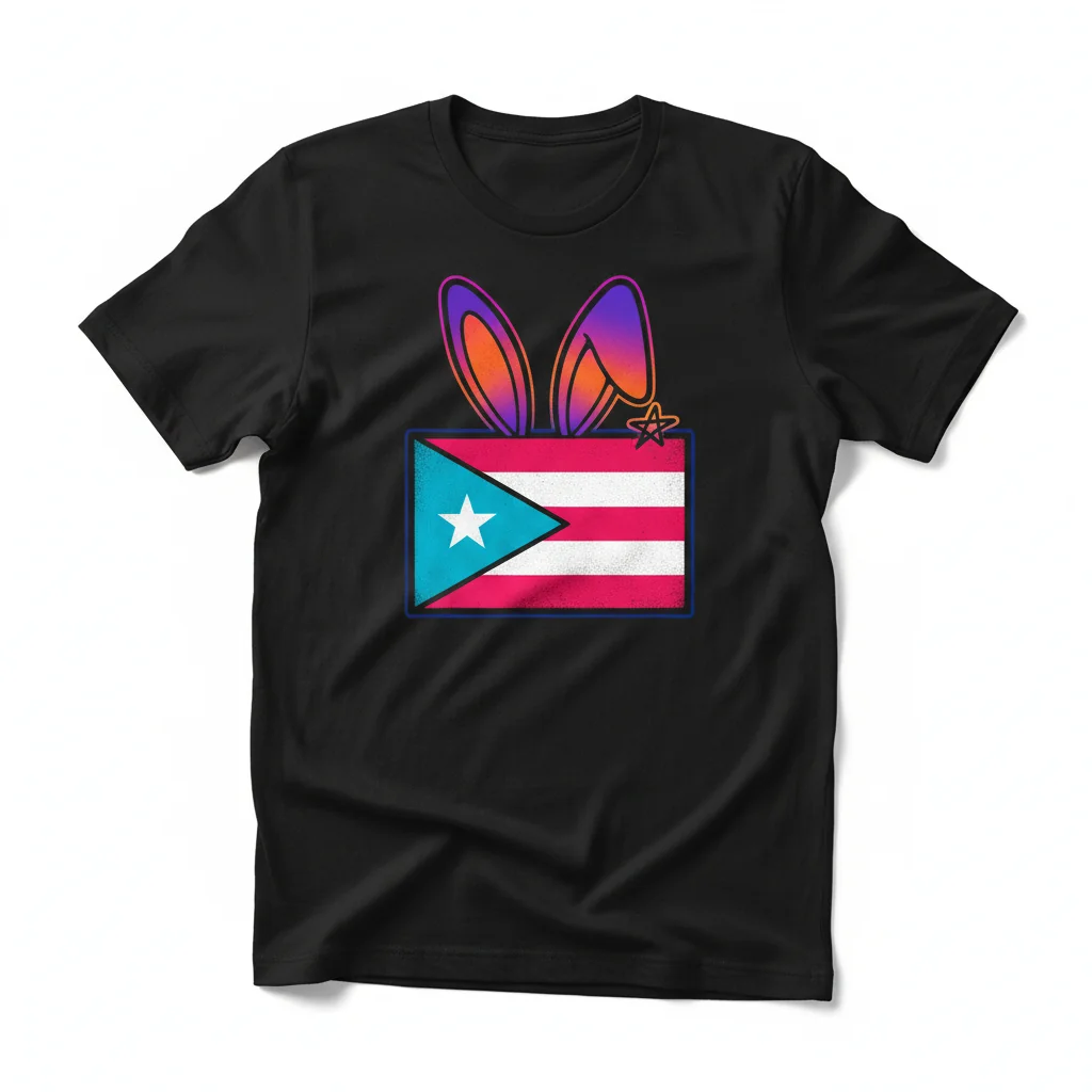 Bad Bunny Puerto Rico Flag Essential Tee – Iconic Streetwear