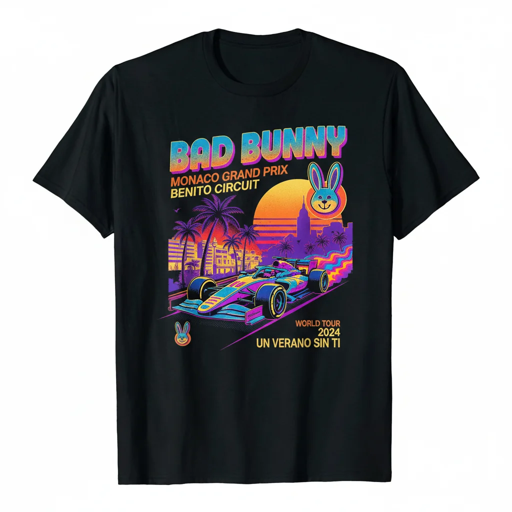 Bad Bunny Monaco Classic Tee - Vintage Black