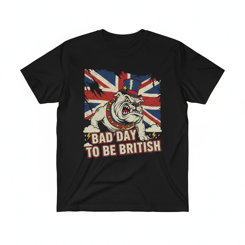 Bad Day to Be British Humorous T-Shirt - Essential Soft Cotton Tee