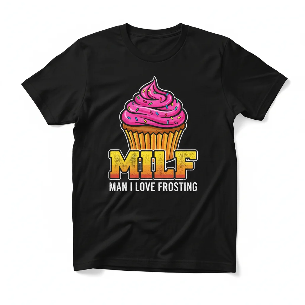 Baking Pun MILF - Man I Love Frosting Funny Dessert T-Shirt - Essential Cotton Tee