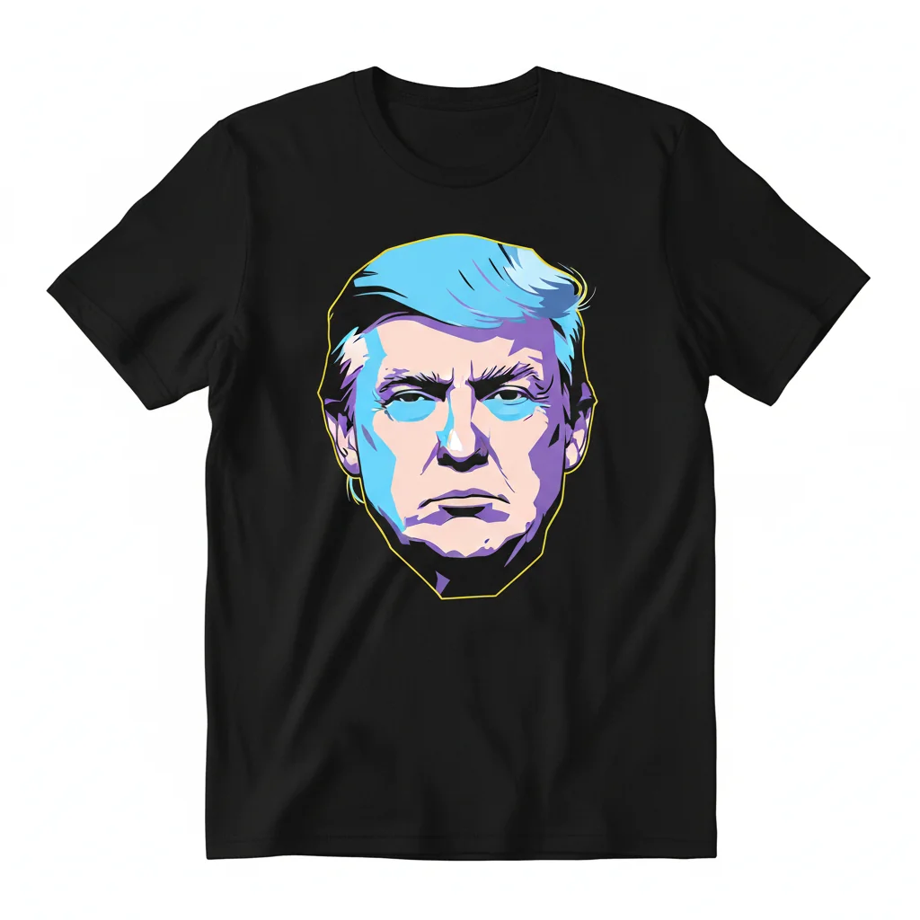 Trump Bald ohne Make-up | Keine Bräune | Kein Toupet | Lustiges Geschenk Meme T-Shirt