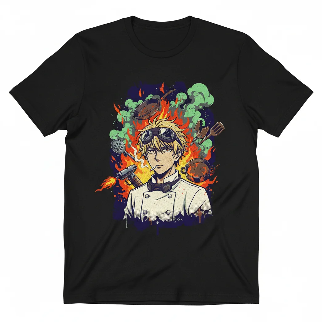 Black Butler Bard The Cook T-Shirt - Baldroy Essential Anime Fan Apparel