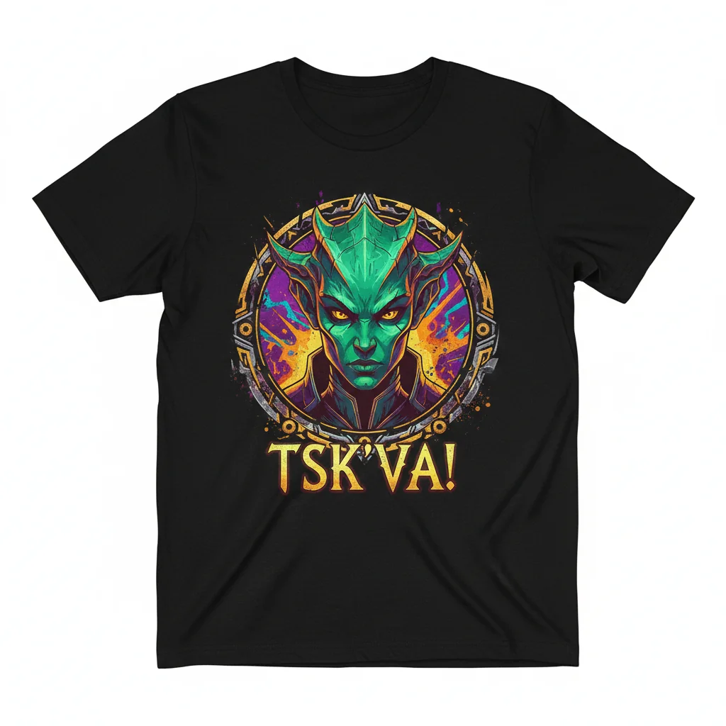 Baldur’s Gate 3 Lae’zel "Tsk’va!" Ultra-Durable Essential T-Shirt – Fade-Resistant & Perfect Fit