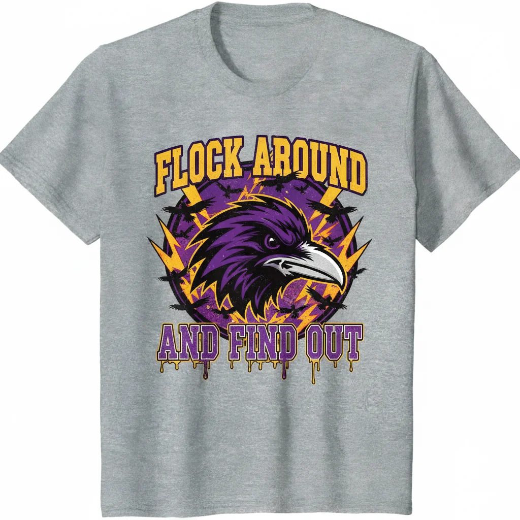 Baltimore Ravens 'Flock Around and Find Out' Fan T-Shirt