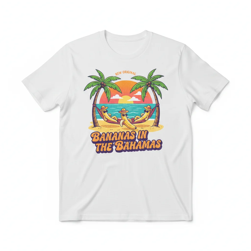 Bananas in the Bahamas Essential T-Shirt – Tropical Fruit & Island Lifestyle Tee