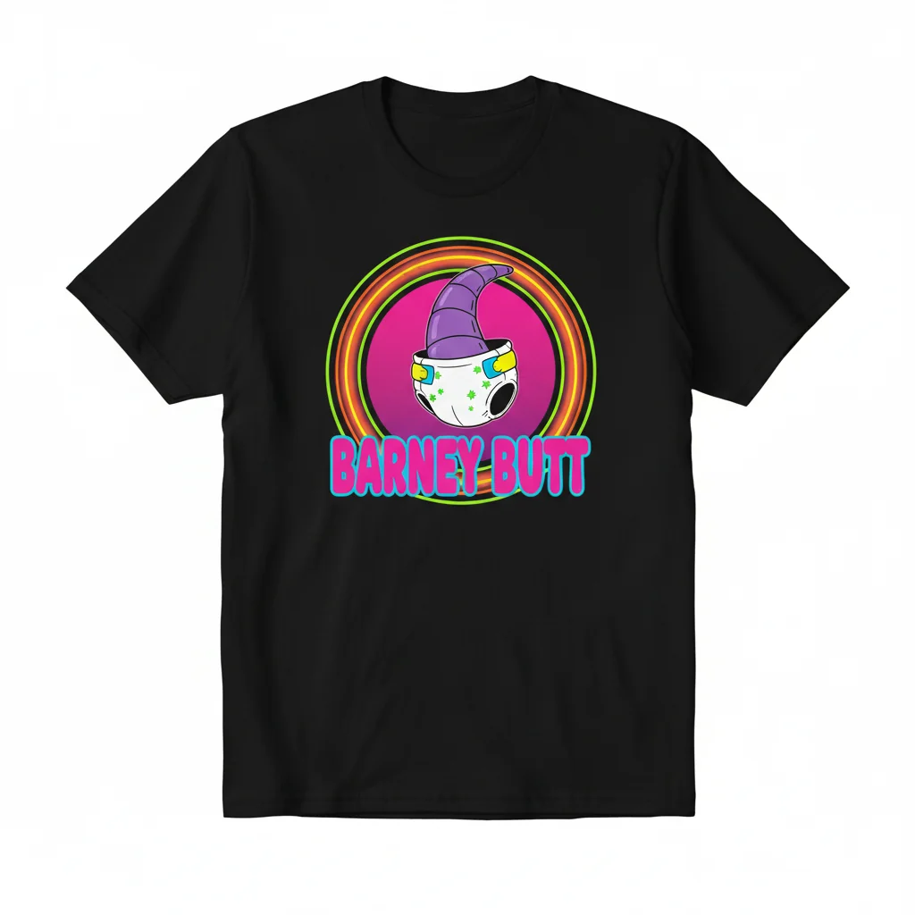 Barney Butt Funny Novelty Classic T-Shirt – 100% Cotton, Unisex Fit