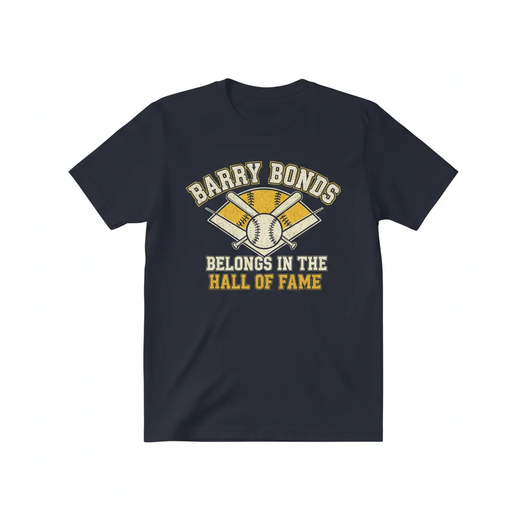 Barry Bonds Hall of Fame T-Shirt - Essential Cotton Tee for Baseball Fans