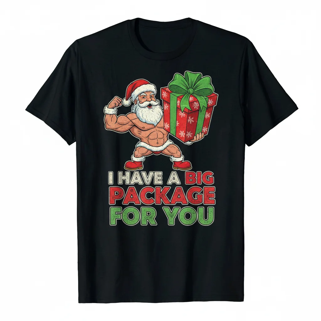 Barry Wood's Big Package Christmas Shirt: Unwrap Joy