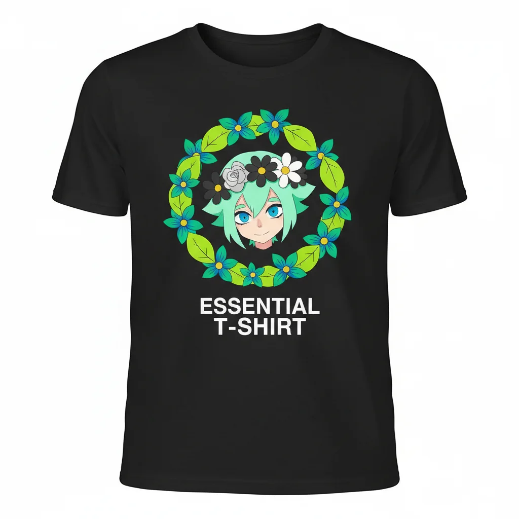 Basil 'Flower Crown' Tee | OMORI Inspired Streetwear
