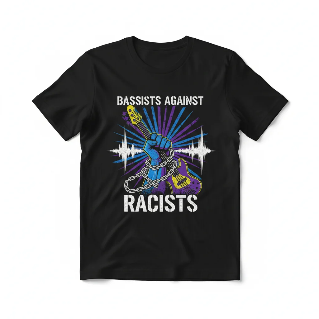 Bassists Against Racists T-Shirt – Stand Up, Play On