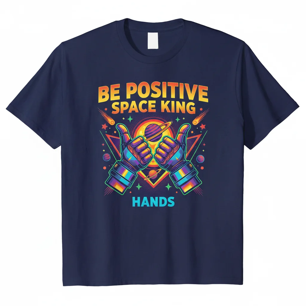 Positive Space King Hands - Durable & Fade-Resistant Essential T-Shirt