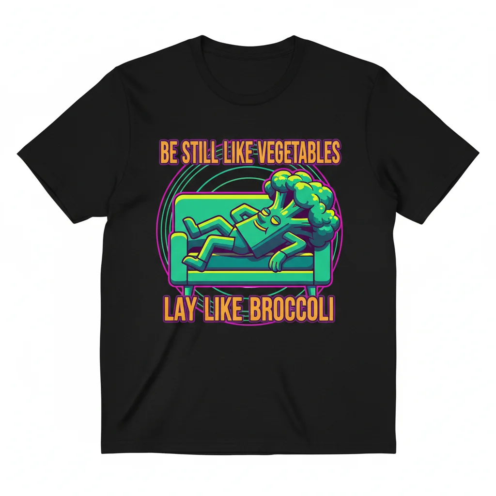 Be Still Like Vegetables Lay Like Broccoli Essential T-Shirt - Comfortable Cotton Tee for Men & Women