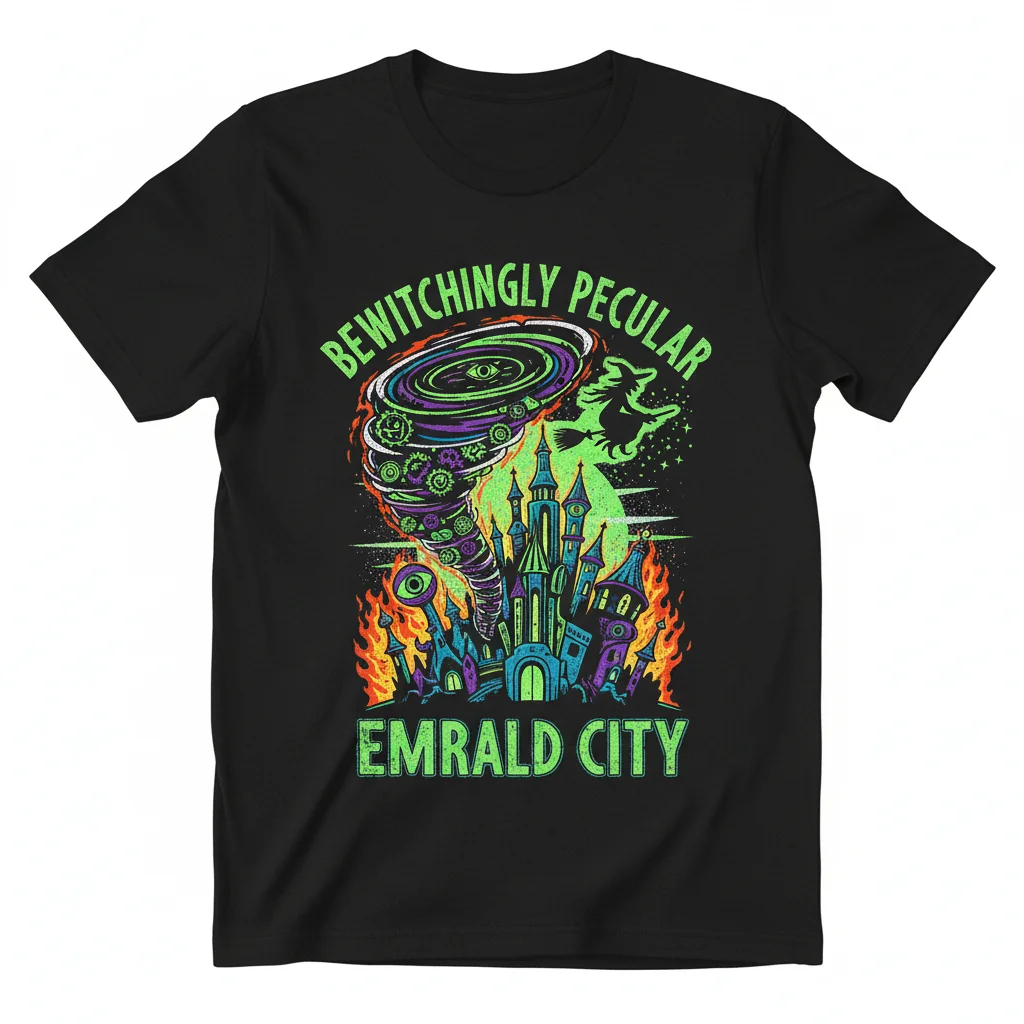 Be Witching Emerald City Peculiar T-Shirt - Unique Cotton Tee