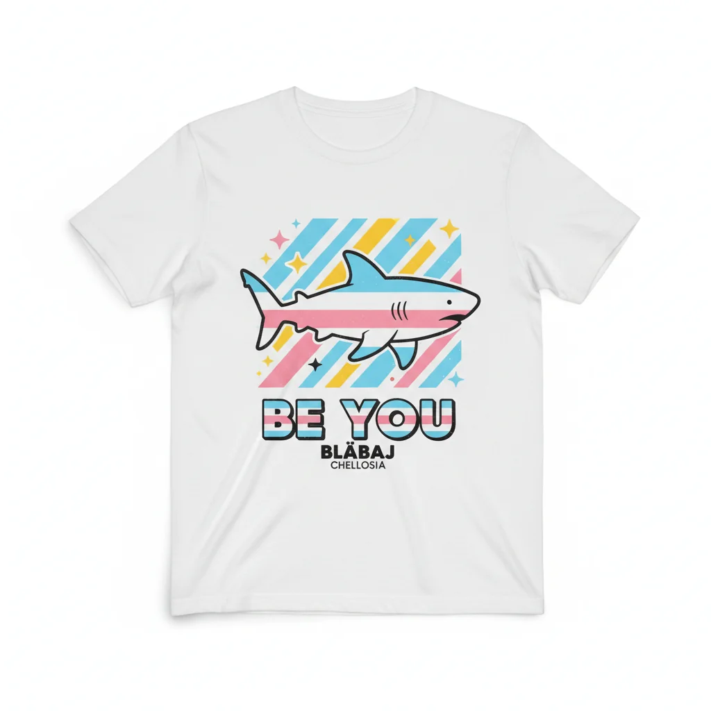 Be You Blåhaj (Trans Colors) Unisex T-Shirt – Essential Pride Apparel