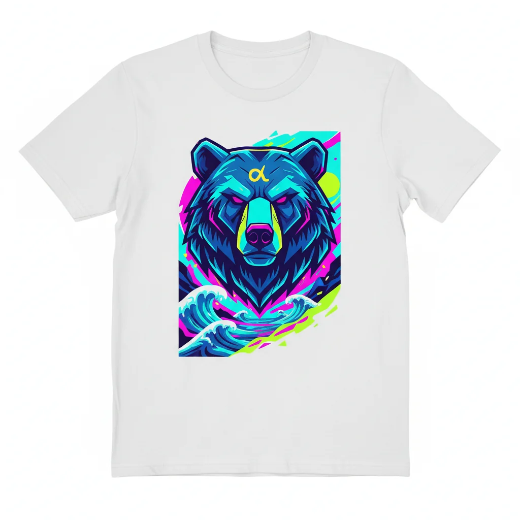 Bear Sam Whitey Lagoon Alpha Essential T-Shirt - Unique Nature Design