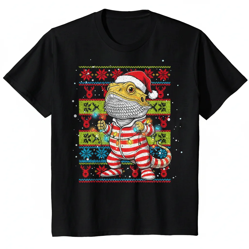 Bearded Dragon Christmas Pajamas: Festive & Fun Ugly Xmas Shirt