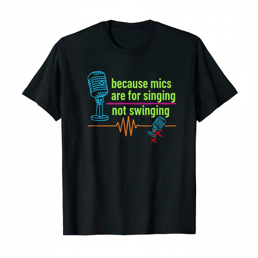 Vocalist Microphone Etiquette T-Shirt - Singers Not Swingers Tee