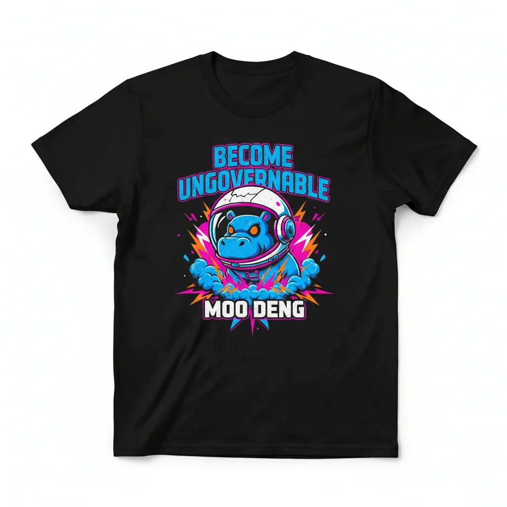 Become Ungovernable Moo Deng Graphic Tee - Rebel Spirit Shirt