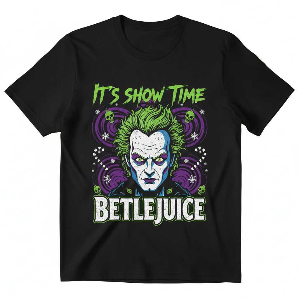 Beetlejuice It’s Show Time: Your Durable & Vibrant Ugly Christmas Sweater