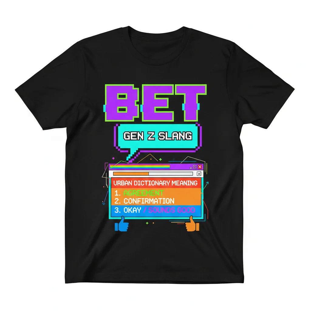 Bet Gen Z Slang Funny Urban Dictionary Meaning Essential T-Shirt - Ultra-Durable, Fade-Resistant & Perfect Fit