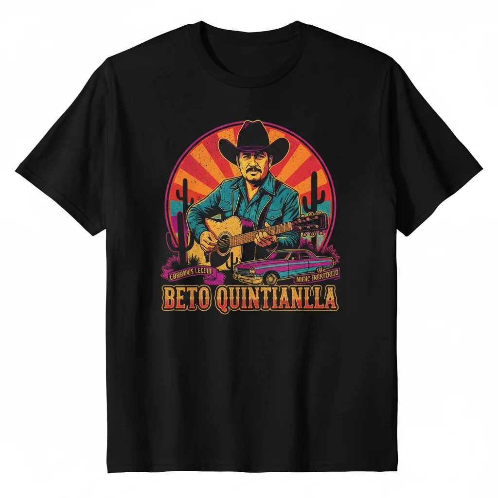 Beto Quintanilla Legacy Tee: Vintage Corridos Spirit, Premium Comfort