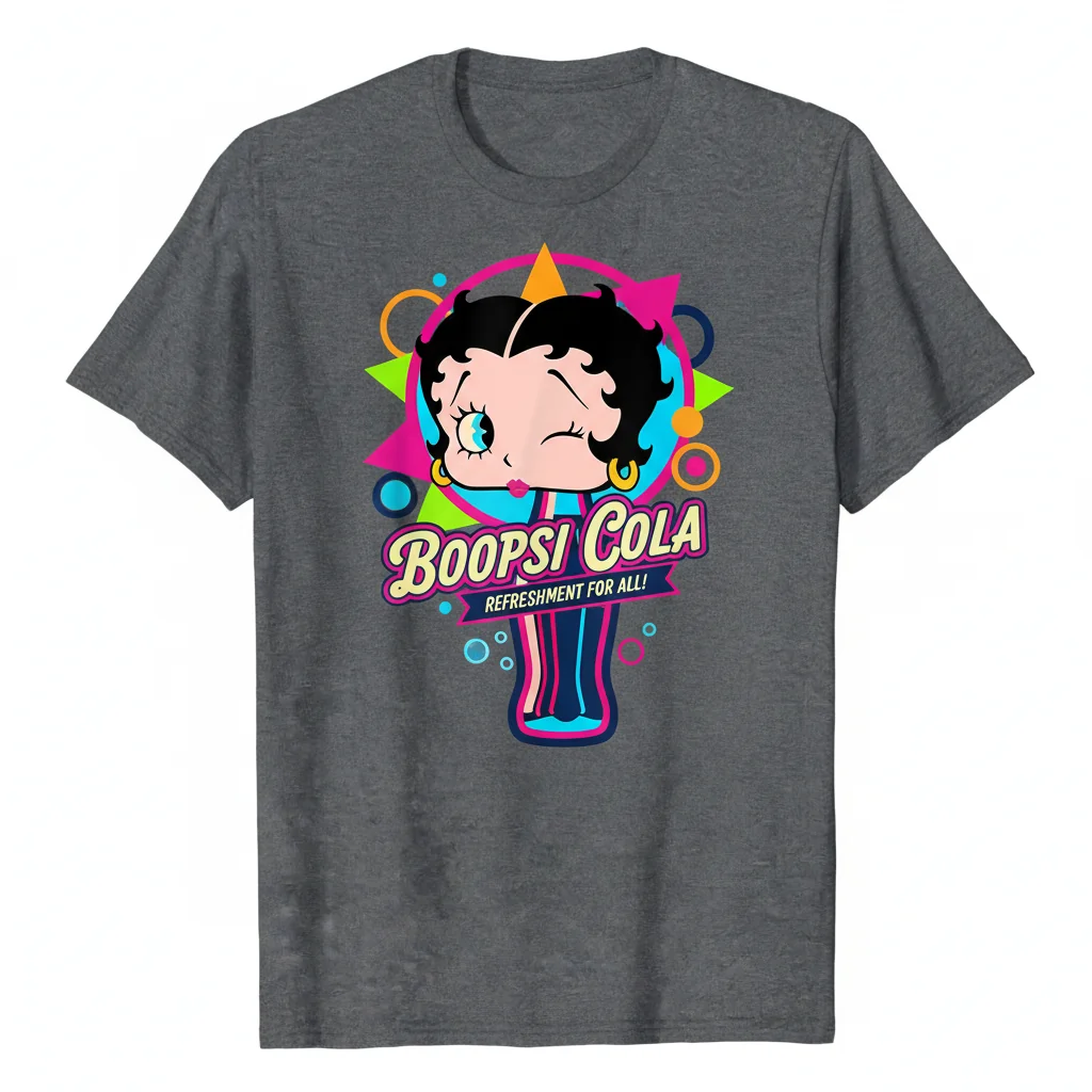 Betty Boop 'Boopsi Cola' Vintage Graphic T-Shirt | Classic Cartoon Tee