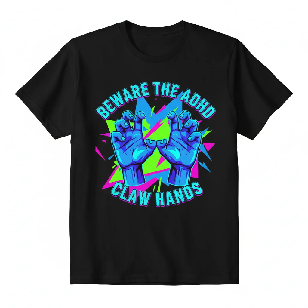 ADHD Claw Hands Blue Essential T-Shirt - Embrace Neurodiversity