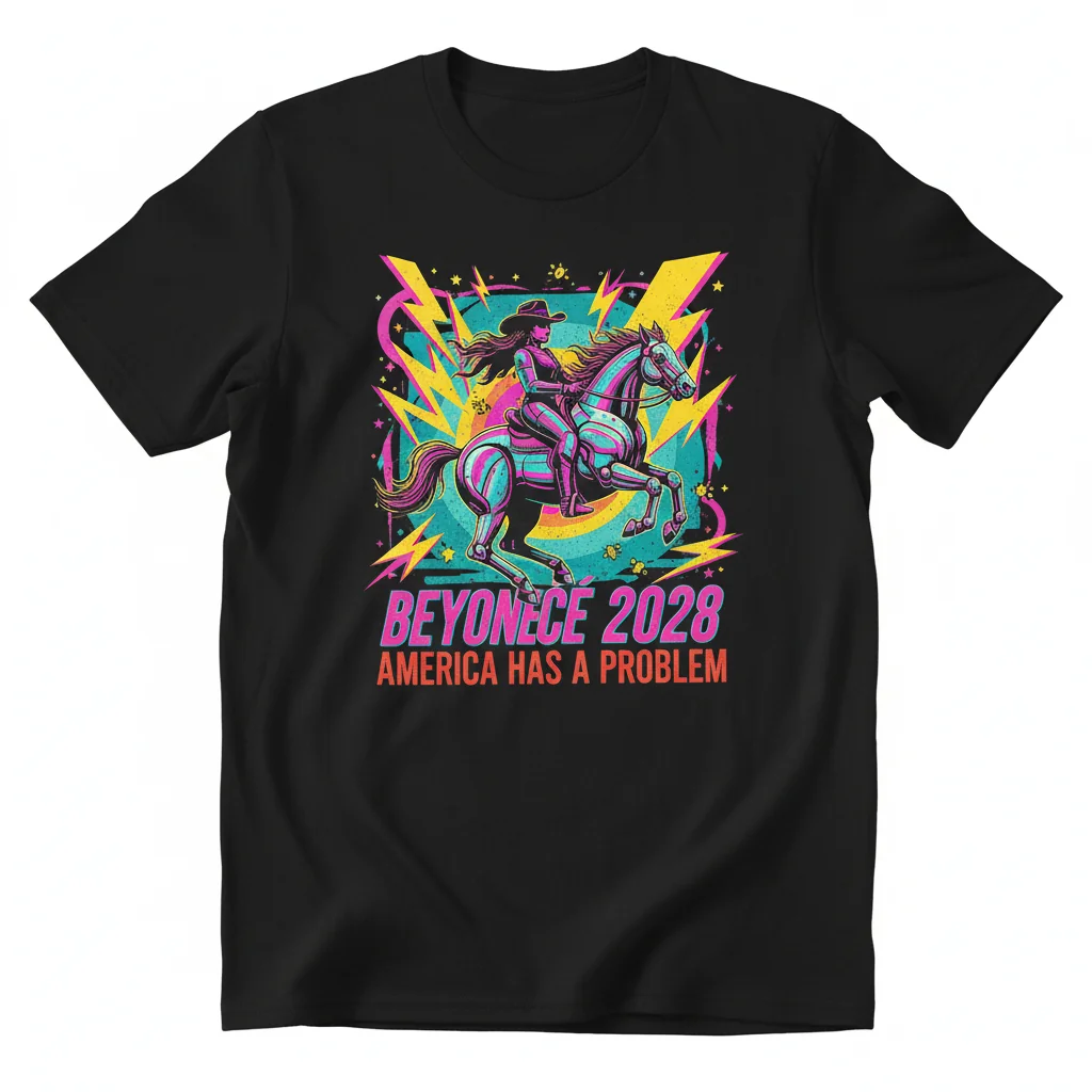 Beyoncé Cowboy 2028 America Has a Problem T-Shirt - Premium Cotton Graphic Tee