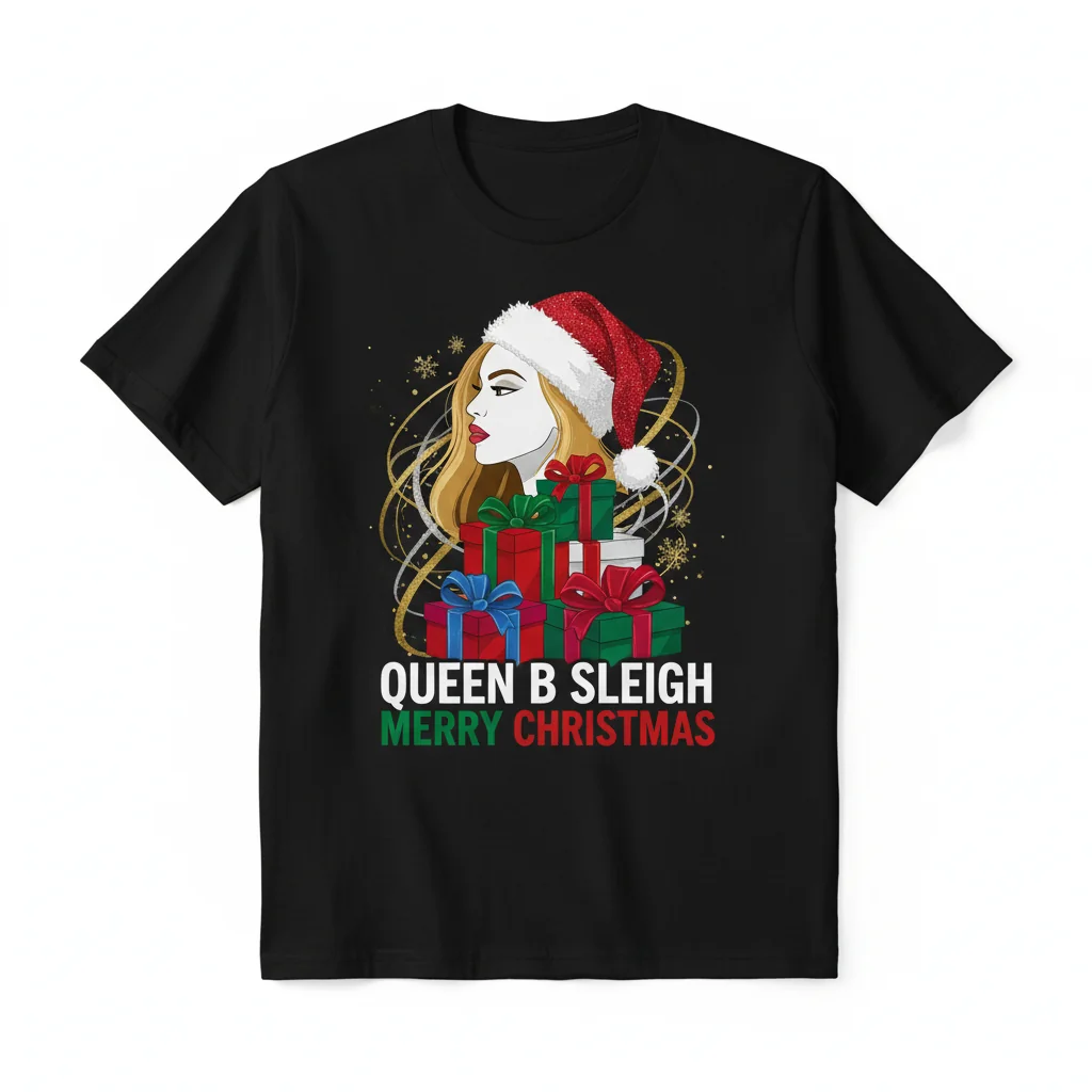 Beyoncé Sleigh Face Merry Christmas Unisex Tee - Ultra-Durable & Vibrant