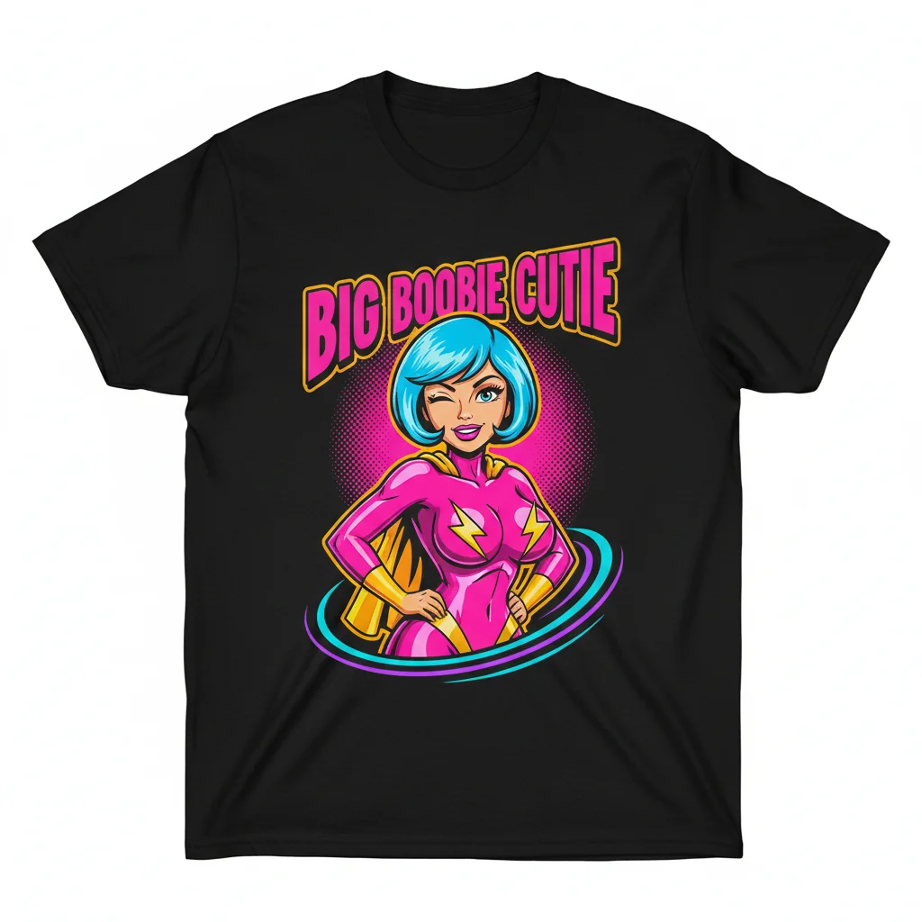 Camiseta Esencial 'BIG BOOBIE CUTIE' – 100% Algodón Peinado para Mujer